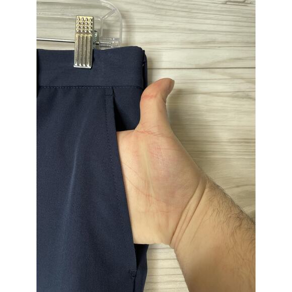 George Pants Mens 32x30 Blue Dress Slacks Flat Front Stretch Rayon Blend Office - Picture 3 of 12